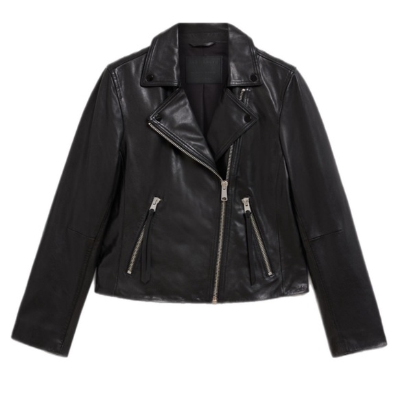 All Saints Dalby leather biker jacket NWOT - Picture 8 of 12
